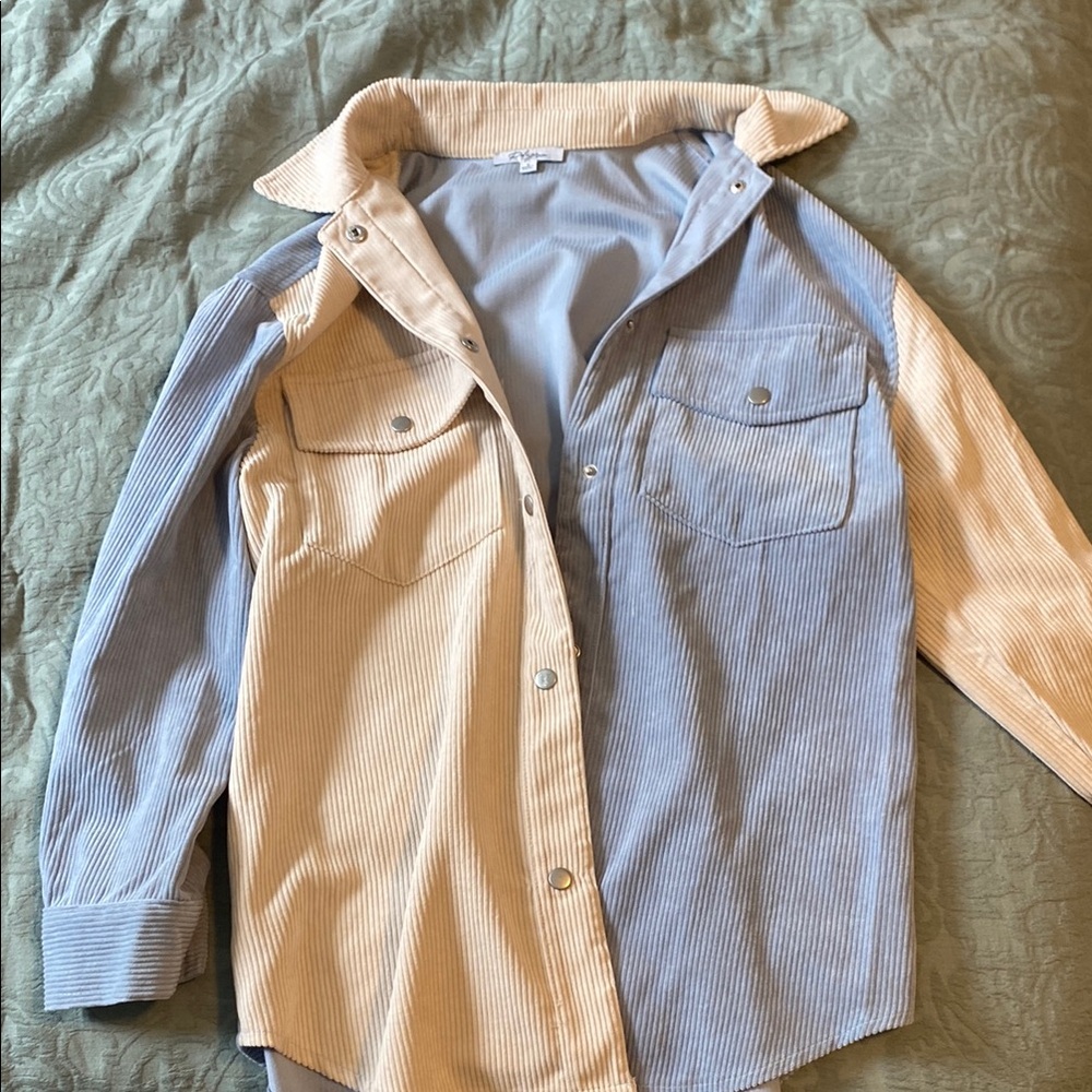Colorblock Corduroy Shirt